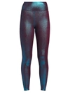 Heroine Sport Marvel Metallic Stretch Leggings In Ultramarine