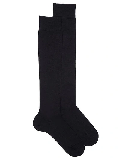 Falke Soft Merino Wool Blend Knee-high Socks In Black