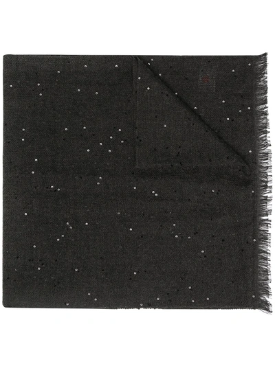 BRUNELLO CUCINELLI SEQUIN EMBELLISHED SCARF