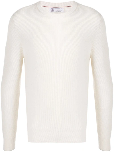 Brunello Cucinelli Long-sleeve Sweatshirt In Neutrals