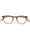 Garrett Leight Tortoiseshell-effect Round-frame Glasses In Brown