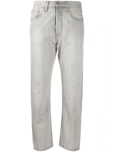 Levi's Straight-leg Cropped Jeans In Grey
