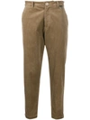 LOW BRAND CORDUROY TAPERED-LEG TROUSERS