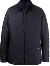 Barbour Heritage Liddesdale Diamond Quilted Jacket In Dark Navy