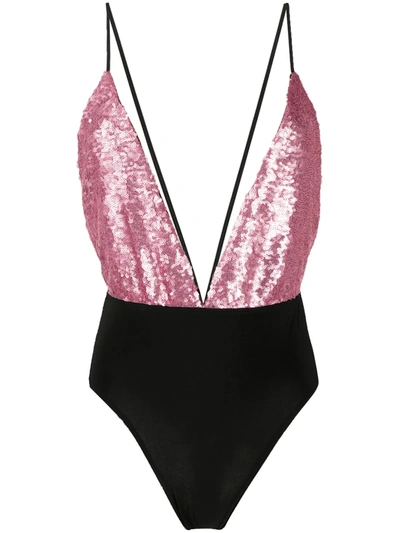 Alchemy Sequinned Fitted Vest In Pink