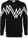 MONCLER INTARSIA KNIT JUMPER