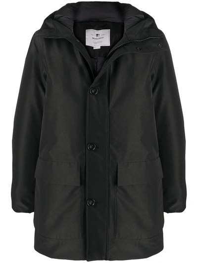 Woolrich Hooded Down Parka In Black