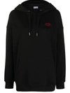 RED VALENTINO LIPS-EMBROIDERED HOODIE