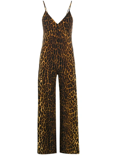 NORMA KAMALI LEOPARD-PRINT JUMPSUIT 