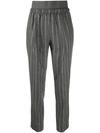 Fabiana Filippi Pinstripe Elasticated Trousers In Grey