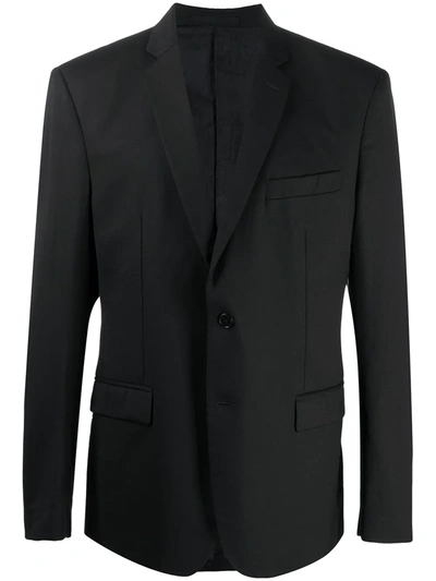 Pre-owned Versace 2000s Single-breasted Blazer In Black