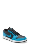 Jordan 1 Low Sneaker In Laser Blue/ Black/ White
