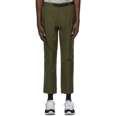 Goldwin Green One Tuck Trousers In Og Olive