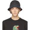 PS BY PAUL SMITH PS BY PAUL SMITH BLACK NYLON CANVAS BUCKET HAT