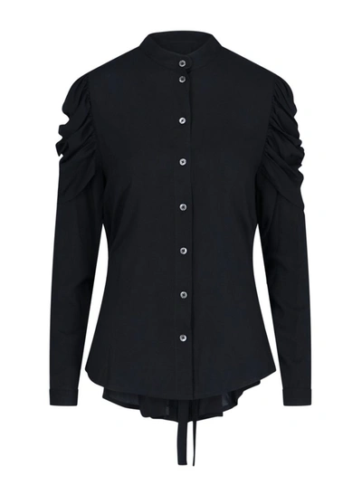 Ann Demeulemeester Draped Sleeves Shirt In Black