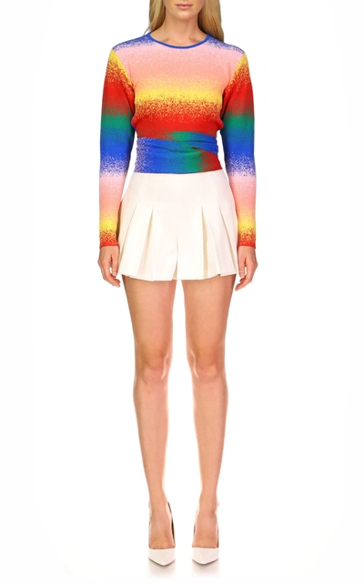 Amur Avalon Wrap Ribbed Knit Sweater In Multi