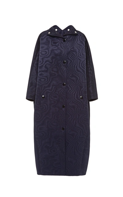 Prada Oversized Coat In Navy