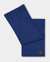 Paul & Shark Wool Scarf With Iconic Badge In Cobalt Blue