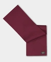 Paul & Shark Wool Scarf With Iconic Badge In Dark Wine