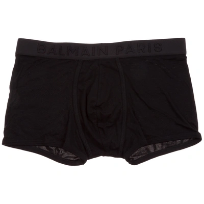 Balmain Men's Underwear Boxer Shorts In Nero