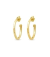 Jennifer Meyer 18k Small Hammered Bangle Hoop Earrings In Gold