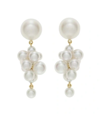 Sophie Bille Brahe Yellow Gold And Pearl Botticelli Earrings