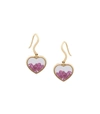 AURELIE BIDERMANN Chivor Ruby Heart Earrings