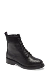 JEFFREY CAMPBELL FISCHER LACE-UP LEATHER BOOT,FISCHER-F