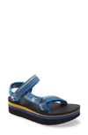 Teva Flatform Universal Chunky Sandals In Unicorn Blue-blues In Unicorn Dark Blue