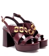 SEE BY CHLOÉ Leather platform sandals,P00487624