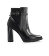 EMPORIO ARMANI BLACK LEATHER HEELED ANKLE BOOT,11574442