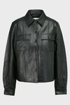 PROENZA SCHOULER BUTTON-DOWN LEATHER JACKET,866416