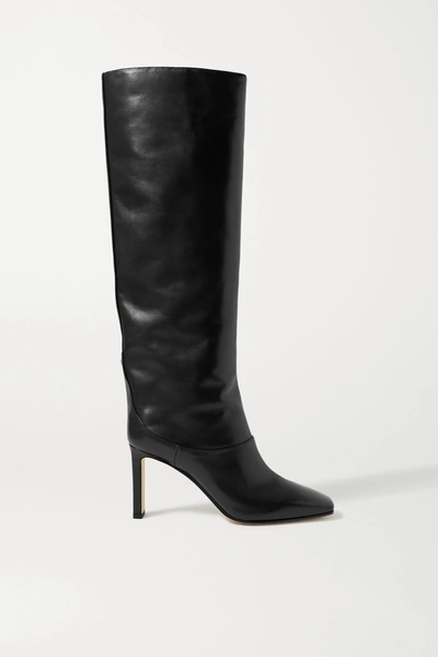 Jimmy Choo Tempe Knee-high Leather Boots In Black