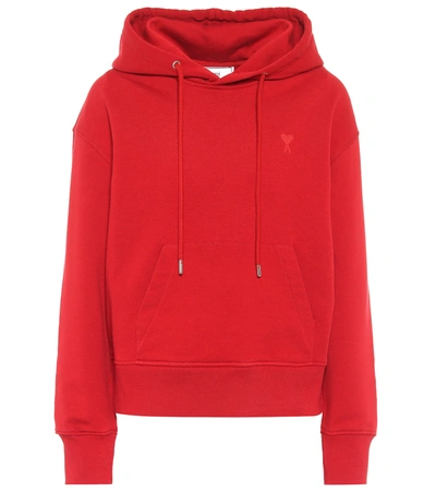 Ami Alexandre Mattiussi Woman Hoodie Sweatshirt With Red Ami De Coeur Patch