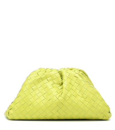 Bottega Veneta Pouch Medium Leather Clutch In Yellow