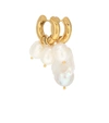 TIMELESS PEARLY 24KT GOLD-PLATED HOOP EARRINGS WITH PEARLS,P00514865
