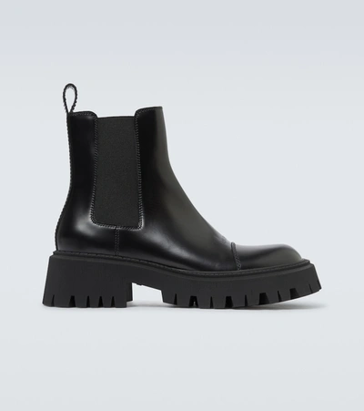 Balenciaga Tractor Boots In Black