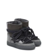Inuikii Sneaker Suede And Leather Boots In Dark Grey