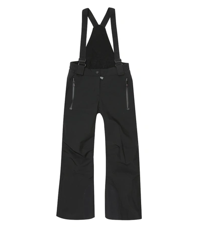 Moncler Kids' 高科技面料滑雪背带裤 In Black