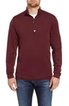 Cutter & Buck Traverse Regular Fit Quarter Zip Pullover In Bordeaux