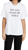 VICTORIA VICTORIA BECKHAM TRY AND MAKE ME SMILE T-SHIRT