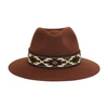 MAISON MICHEL RICO INDIAN RIBBON ON FELT HAT,1061050001/CINNAMON