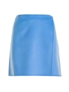 ERMANNO SCERVINO WOOL WRAP SKIRT IN LIGHT BLUE