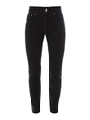 MM6 MAISON MARGIELA TIGHT COTTON TROUSERS IN BLACK