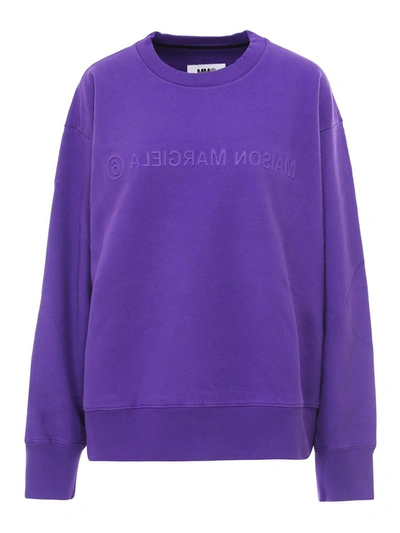 Mm6 Maison Margiela Mm6 Cotton Sweater In Purple