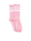 Gcds Logo Printed Socks In Pink