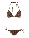 BURBERRY STRETCH NYLON BIKINI IN BROWN