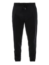 DOLCE & GABBANA JOGGER STYLE WOOL CASUAL PANTS IN BLACK
