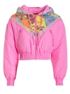 VERSACE JEANS COUTURE CROP PADDED JACKET IN PINK