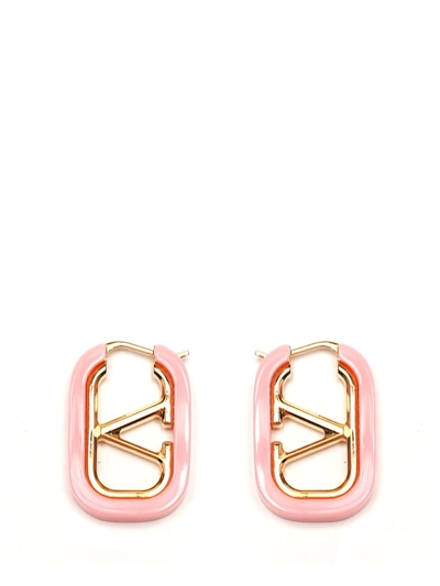 Valentino Garavani Valentino Vlogo Earrings In Pink